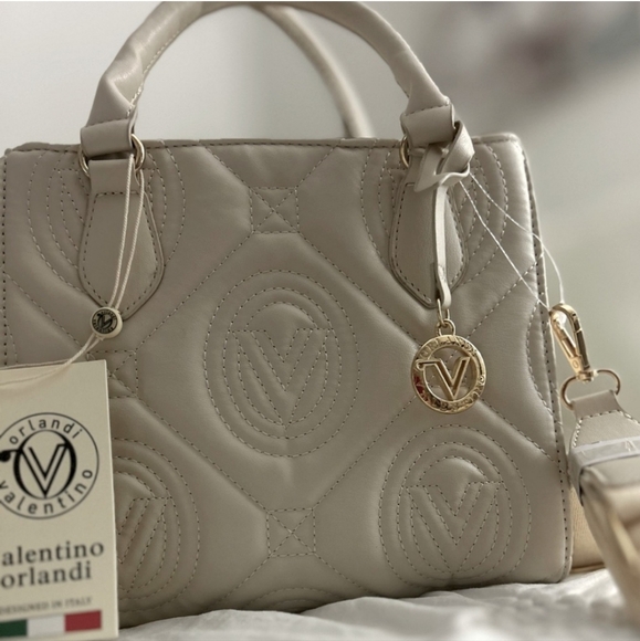 Valentino 🔽 Orlandi Tote Bag Quilted  Original V in luxurious bone - Picture 3 of 8